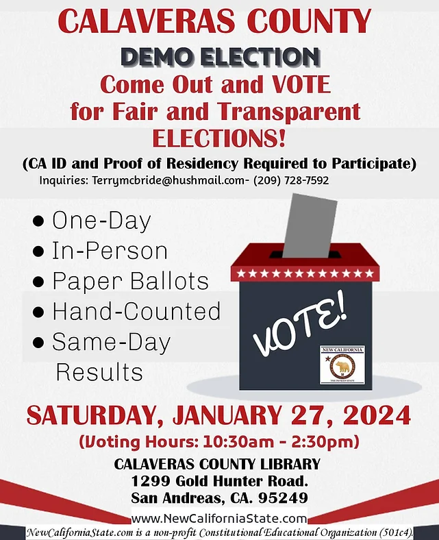 Calaveras County Demo Vote