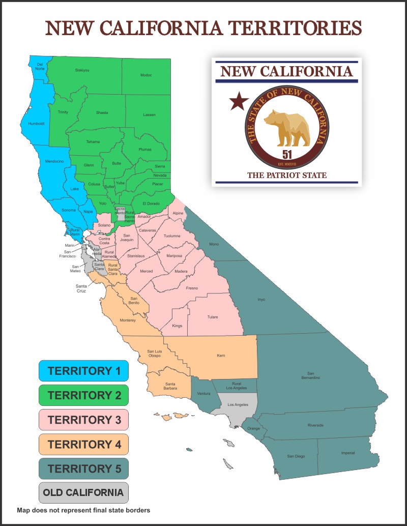 New California State Territory Map